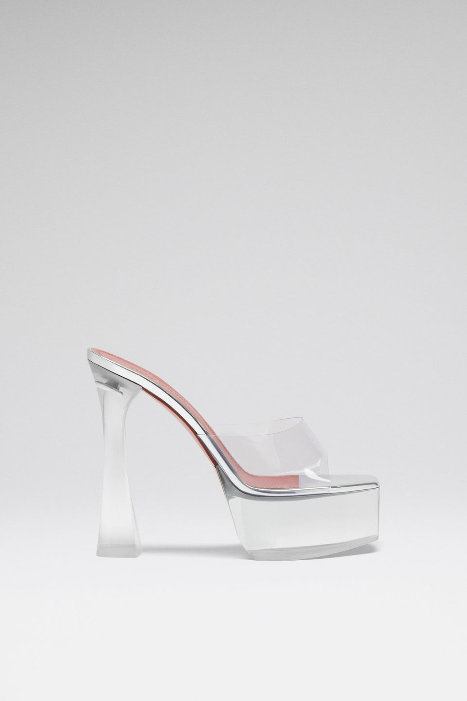 Dalida Glass Plateau Slipper Transparent PVC