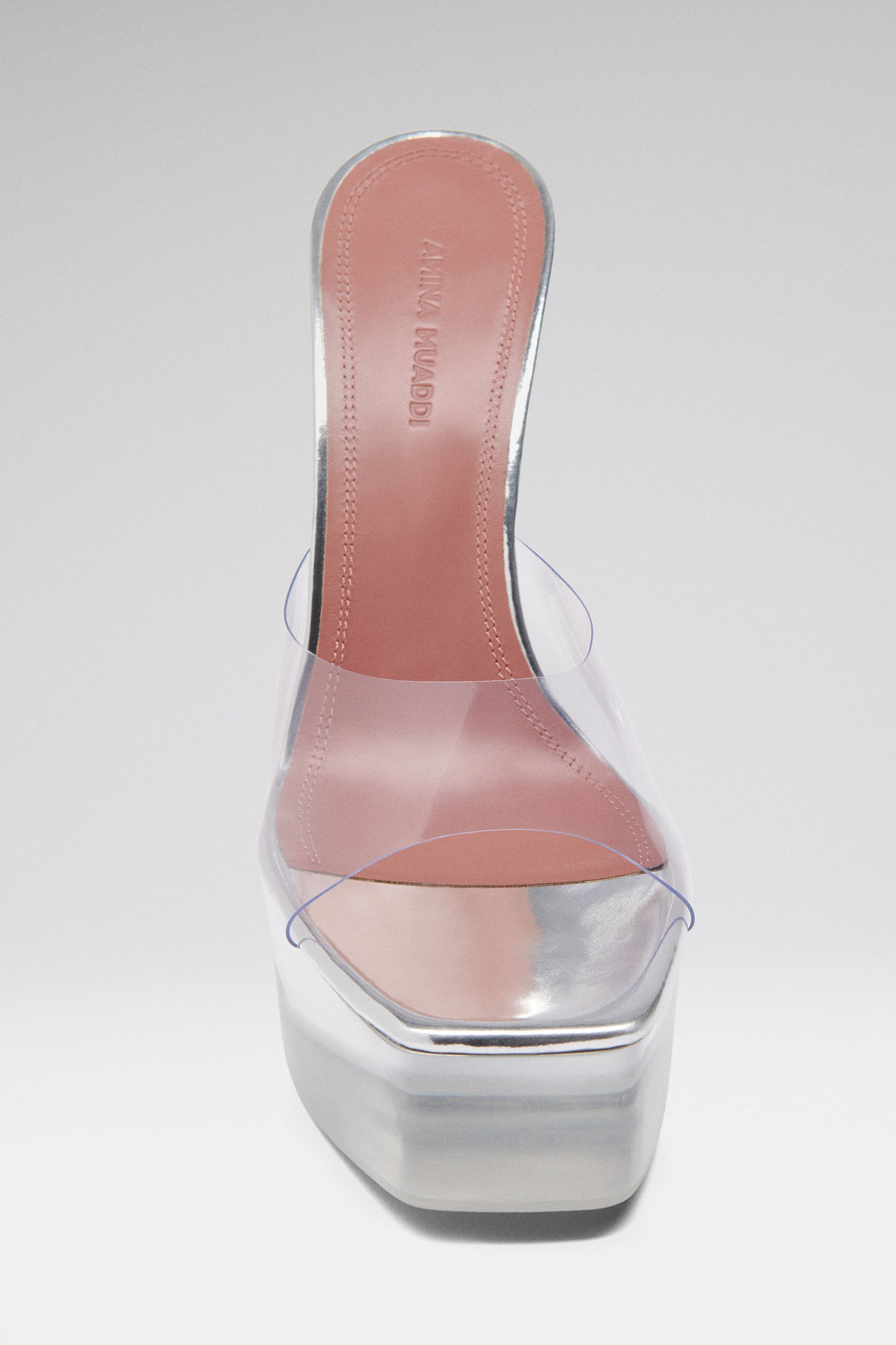 Dalida Glass Plateau Slipper Transparent PVC
