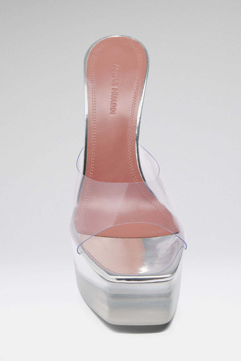 Dalida Glass Plateau Slipper Transparent PVC