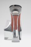 Dalida Glass Plateau Slipper Transparent PVC