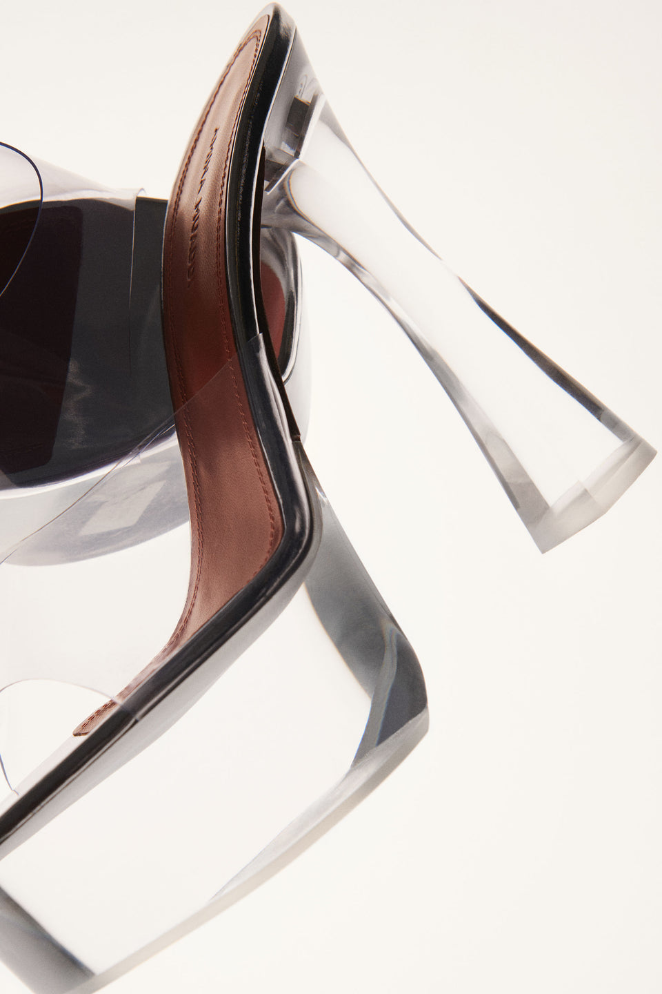 Dalida Glass Plateau Slipper Transparent PVC