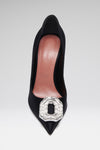 Camelia Pump 105 Black Satin