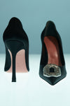 Camelia Pump 105 Black Satin