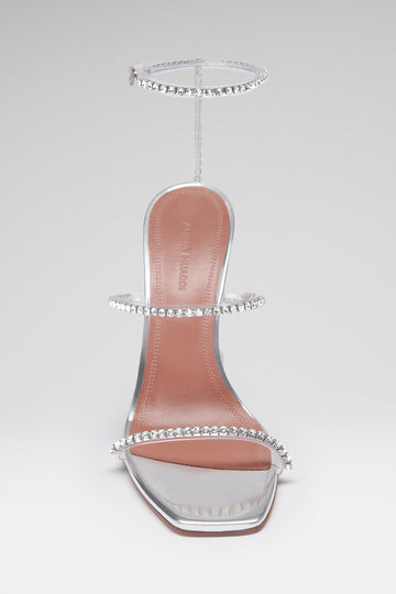 Gilda Glass Sandal 95 Transparent Pvc And White Crystals